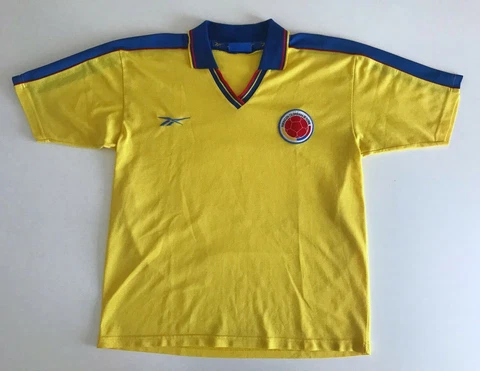 COLOMBIA Team 1998/00 REEBOK Home Football Shirt XL Mens Vintage Soccer Jersey Cover