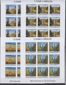 ST808I9. S.Tome and Principe - MNH - Architecture - 9 Sheets of 9 - imperf - Picture 1 of 2