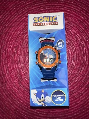 Reloj Digital Sonic The Hedgehog con LCD Intermitente Edades 6 en adelante Nuevo Foto 1 de 4
