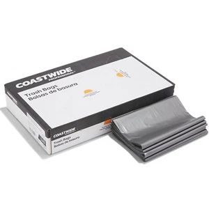 MyOfficeInnovations Trash Bags 55-60 Gallon 39x57 Low Density 1.7 Mil Silver 50 - Picture 1 of 7