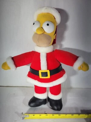 Homer Simpson en traje de Santa de 15 a 16 pulgadas, peluche, aplausos, Los Simpson, nuevo Foto 1 de 4