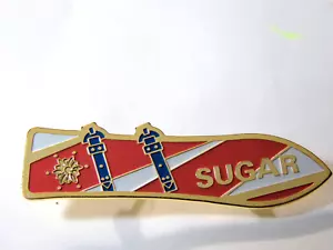 Sugar Mtn Ski Resort Snowboard Pin North Carolina Racing w Snowflake - Picture 1 of 2