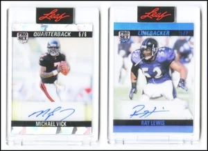 2023 LEAF SEALED PRO SET MICHAEL VICK AUTOGRAPHED 6/6 RAY LEWIS 5/7 SIGNED CARDS - Picture 1 of 2