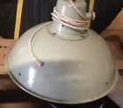 Industrial Large Pale Green Enamelled Lamp 18Ins Wide Garage, Barn, Retro Kitche