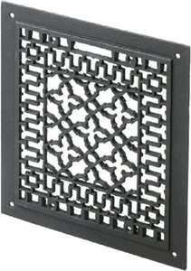 Rejilla de piso de hierro fundido, negra - Imagen 1 de 8