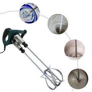 2800W Concrete Mortar Mixer Cement Grout Plaster Stirrer Double Paddle Mixer USA - Picture 1 of 22