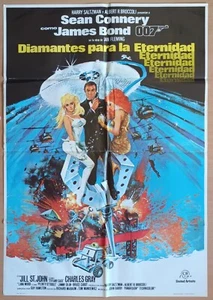 Diamonds Are Forever ORIGINAL Spanish '83 POSTER Sean Connery as James Bond 007 - Imagen 1 de 2