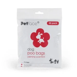 Bolsas para caca de perro Bolsa de residuos de caca de perro Asas biodegradables Perfumadas Petface Paquete de 50 - Imagen 1 de 2