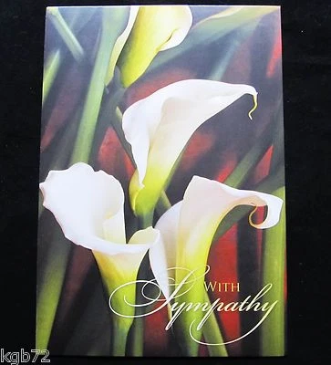 Leanin Tree Sympathy Or Funeral Greeting Card Memorial Flowers Multi Color R78 - Image 1 of 2
