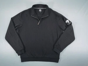 FootJoy Men's Pullover 1/4 Zip Golf Shirt - Size L - Black - Embroidered Logo - Picture 1 of 8