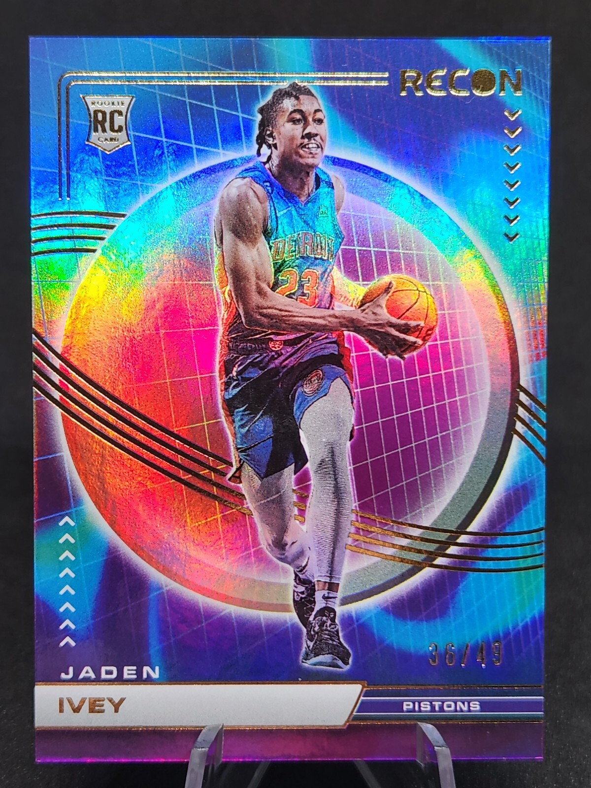 Jaden Ivey 2022-23 Panini Recon #203 SP RC Purple Holo #D 36/49 Detroit Pistons