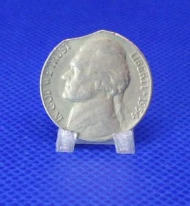 1954-P 5c Nickel Double Curved Clip - Picture 1 of 2