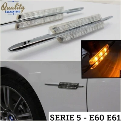 FRECCE BIANCHE Laterali LED per Bmw Serie 5 E60 E61 CANBUS Tuning - Immagine 1 di 4