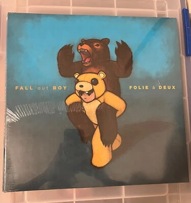 Fall Out Boy Folie a Deux 2LP 15th Anniversary Limited Edition Blue Marble - NEW - Image 1 of 2