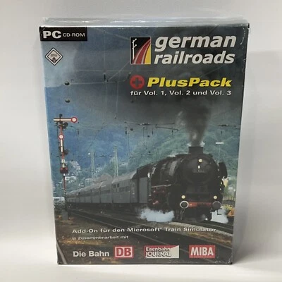 Brand New! Microsoft Train Simulator German Railroads +PlusPack Vol. 1,2,3 PC - Image 1 of 4