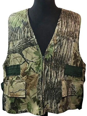 Vintage Ozark trail REAL TREE Men’s XL Hunting Vest Camo Turkey Bird Game Pouch - Image 1 of 4