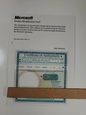 Microsoft Office 97 Key in original, X03-66541, NO CD.  - Image 1 of 2