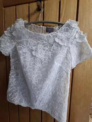 Women's Coast Couture White Embroidered Flower Top - Image 1 of 3