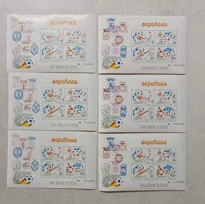 6 HOJAS BLOQUE. 1982. ESPAÑA82. COPA MUNDIAL DE FÚTBOL  EDIFIL 2664 Y 2665 - Imagen 1 de 3