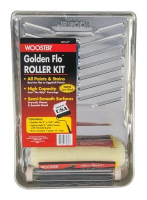 Kit de rolos de pintura Wooster R914-9 gaiola de extremidade roscada 9 W pol. para superfícies médias - Imagem 1 de 4