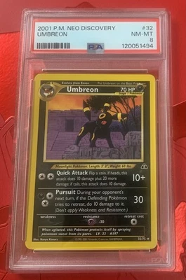 Pokemon Umbreon 32/75 Neo Discovery Vintage PSA 8 - Image 1 of 2