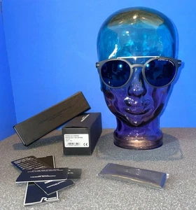 NUEVO PORSCHE DESIGN P8644-E GAFAS DE SOL HOMBRE GRIS TRANSPARENTE/GRIS FORMA REDONDA 50MM - Imagen 1 de 13