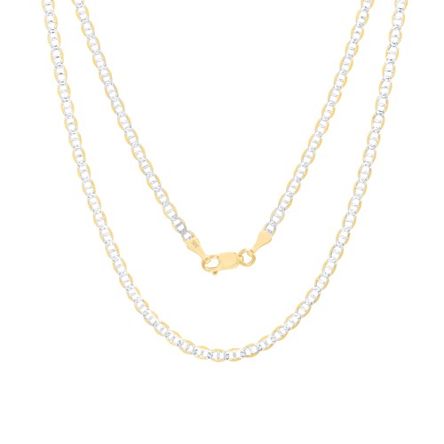 GUCCI Collana catena ancora marinaio taglio diamante pavè oro giallo 14 kt massiccio 2 5 mm 20"