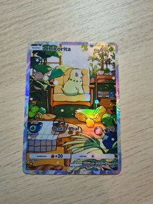 Chikorita Pokemon Pocket Card Holo Full Art Wisdom of Sea & Sky [READ INFO] - image 1 of 2