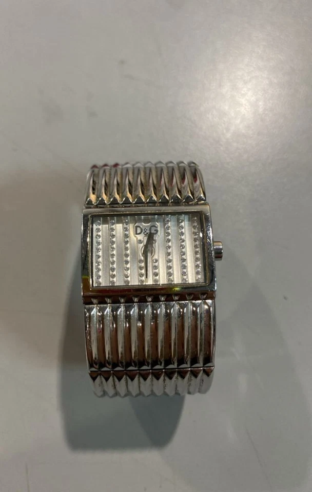 Dolce & Gabbana Stainless Bracelet Watch Crystal Face Bangle Square D&G Time - Image 1 of 1