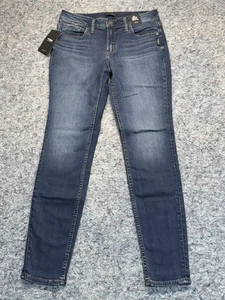 Silver Suki Jeans Women’s 30x31 Indigo Mid Rise Curvy Fit Denim Skinny Leg - Picture 1 of 8