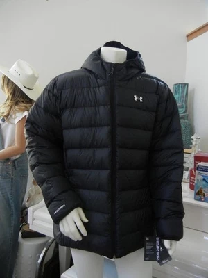 CHAQUETA CON CAPUCHA UNDER ARMOUR BLACK LEGEND COLDGEAR INFRARROJO PLUMÓN 600 FIL POWER 2XL Foto 1 de 4