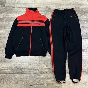 Rare Grail True Vintage West Germany 1960s Full Black/Red Adidas Track Suit - Bild 1 von 8