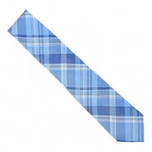 Club Room Men's Warren Plaid Tie Necktie Regular Classic 3 1/4" Blue $55 - Picture 1 of 5