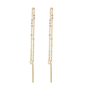 30pcs Stainless Steel Gold/Silver Chain with ring 80mm Long Earring Making Chain - Picture 1 of 8