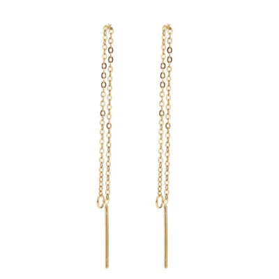 Cadena de acero inoxidable de 30 piezas de oro/plata con anillo cadena para hacer pendientes de 80 mm de largo Foto 1 de 4