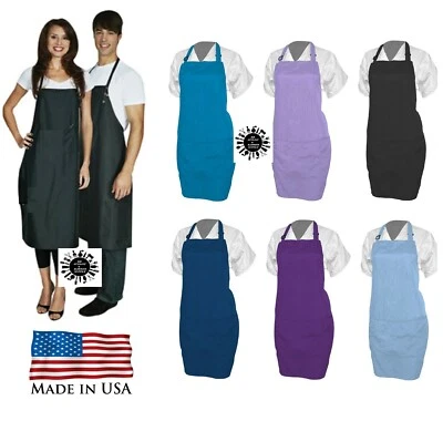 HAIRSTYLIST BARBER STYLIST Crinkle Nylon APRON 3 Pocket Water Hair Resistant - Image 1 of 4