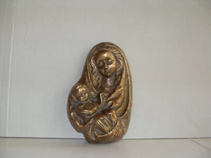 Bronze- Relief Madonna mit Kind H 26cm B 16cm T 6cm  - Bild 1 von 3