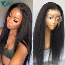 Pre Plucked HD Lace 13*6 Lace Front Wigs Kinky Straight Human Hair 360 Lace Wigs