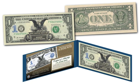 1899 Black Eagle 2 Pres. One-Dollar Silver Certificate Hybrid New Modern $1 Bill Cover