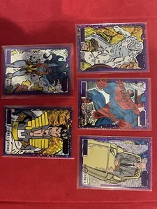 2023 Marvel Allegiance Infinity Trilogy Purple box parallel /99 Lot Of 5 - Picture 1 of 2