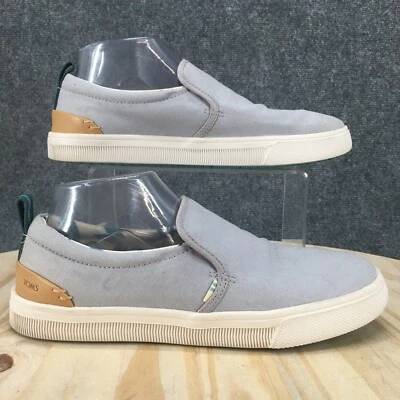 Toms Shoes Womens 9 Travel Lite Sneakers Gray Canvas Slip On Round 10013372 - Image 1 of 4