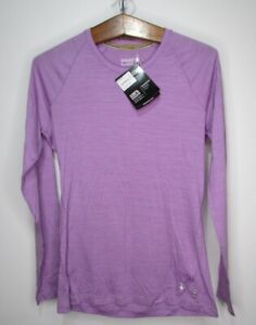 NWT Women's Smartwool Base Layer 150 Long Sleeve Shirt Sz Large Purple Stripe