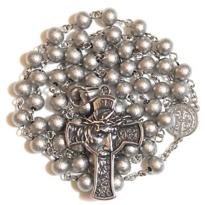 Premium Stainless Steel Men's Rosary Beads Chaplet Rosery Cross Catholic For ... - Picture 1 of 6