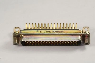 DDMMD50PF ITT Cannon D-Sub Connector Plug Male 50 Pos 3 Row D Shell DD RA - Image 1 of 3