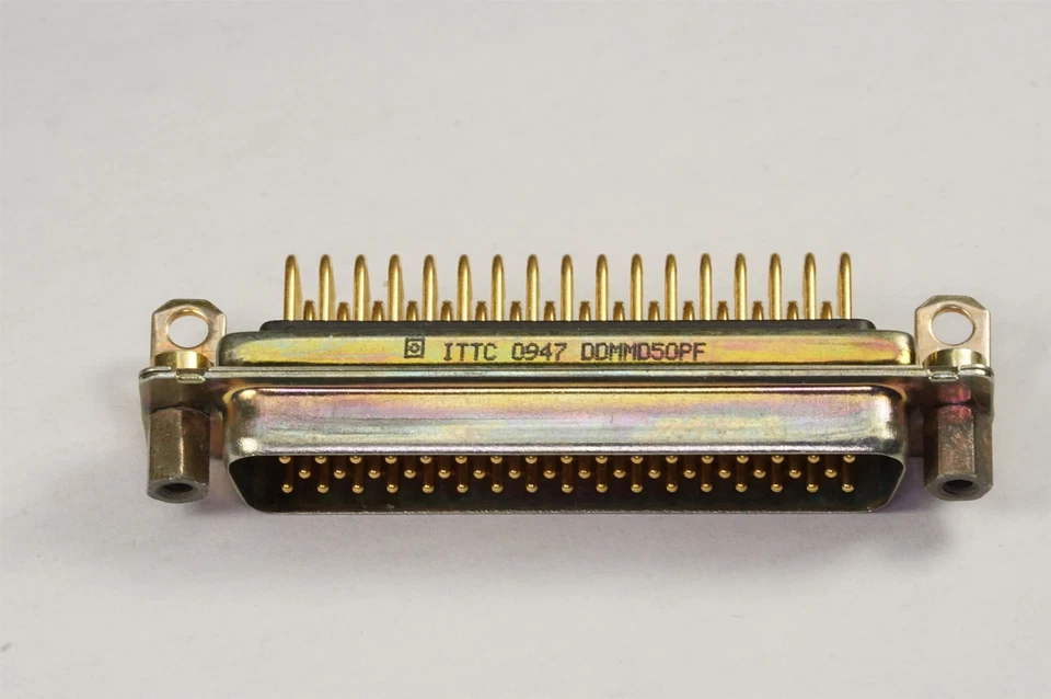 DDMMD50PF ITT Cannon D-Sub Connector Plug Male 50 Pos 3 Row D Shell DD RA - Image 1 of 3