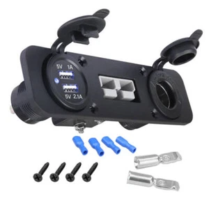 Flush Mount for Anderson Plug Socket Double USB Charger Socket Panel Car Caravan - Picture 1 of 6