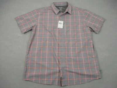 Mountain Hardwear Shirt Men Large Gray Plaid Yuba Pass Button Up Short Sleeve L - Image 1 of 4