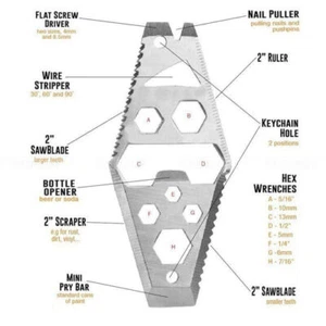 Opener EDC Multi Tool Wrench KeyChain Outdoor Survival Campings Pocket Tools LYN - Picture 1 of 12