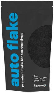 Hemway Black Metal Flake Auto Car Bike Glitter Paint 0.008" 200 micron 100g - Picture 1 of 8