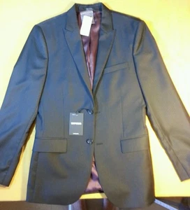 NEW Express 36R men's Modern wool blend Black 2 button Dress sport Coat Jacket - Picture 1 of 7